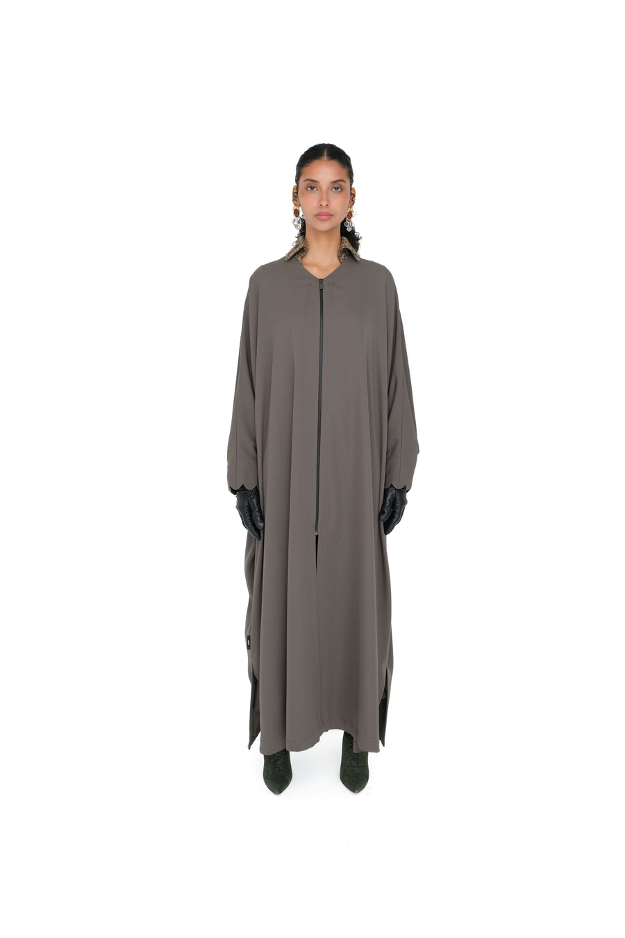 SEMI-CIRCLE ZIPPER BISHT