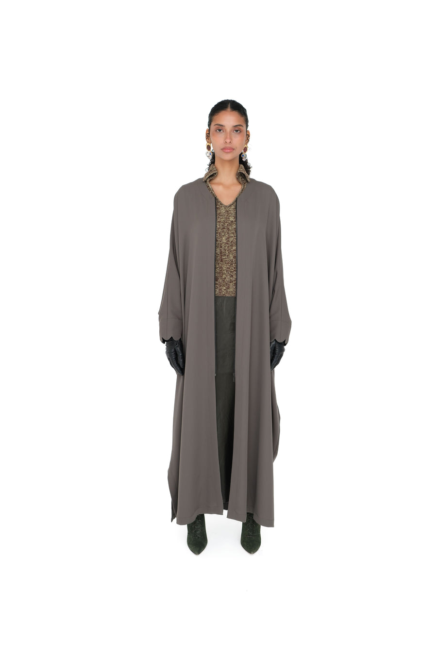 SEMI-CIRCLE ZIPPER BISHT