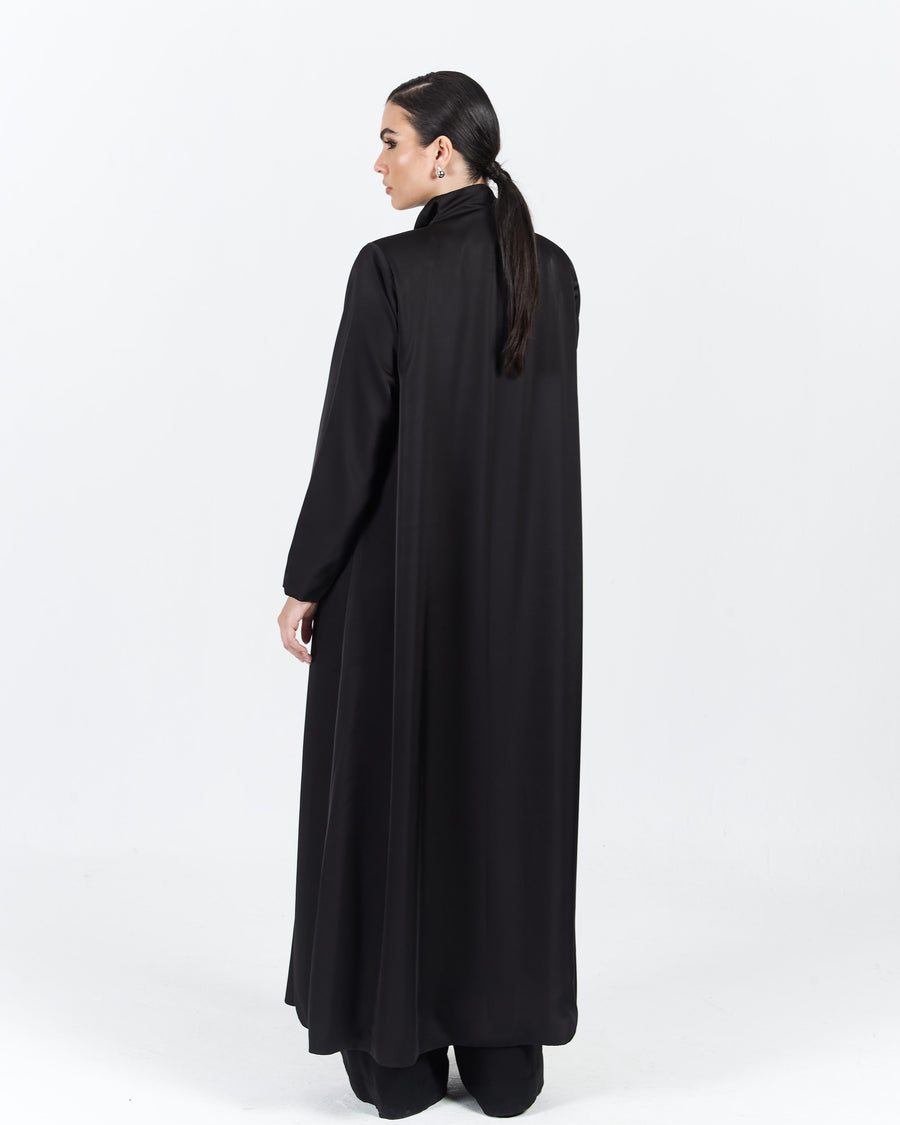 RAISED COLLAR ABAYA