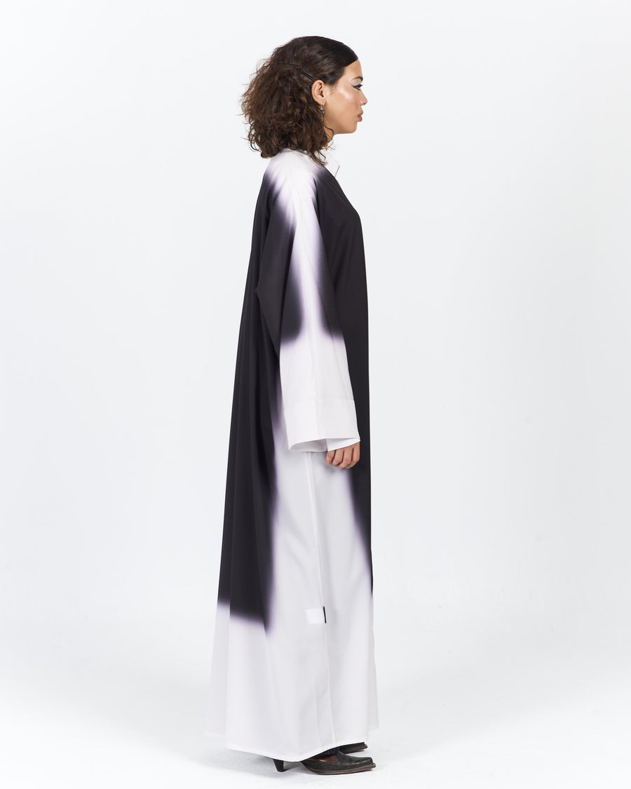 A-CUT CONTRAST ABAYA