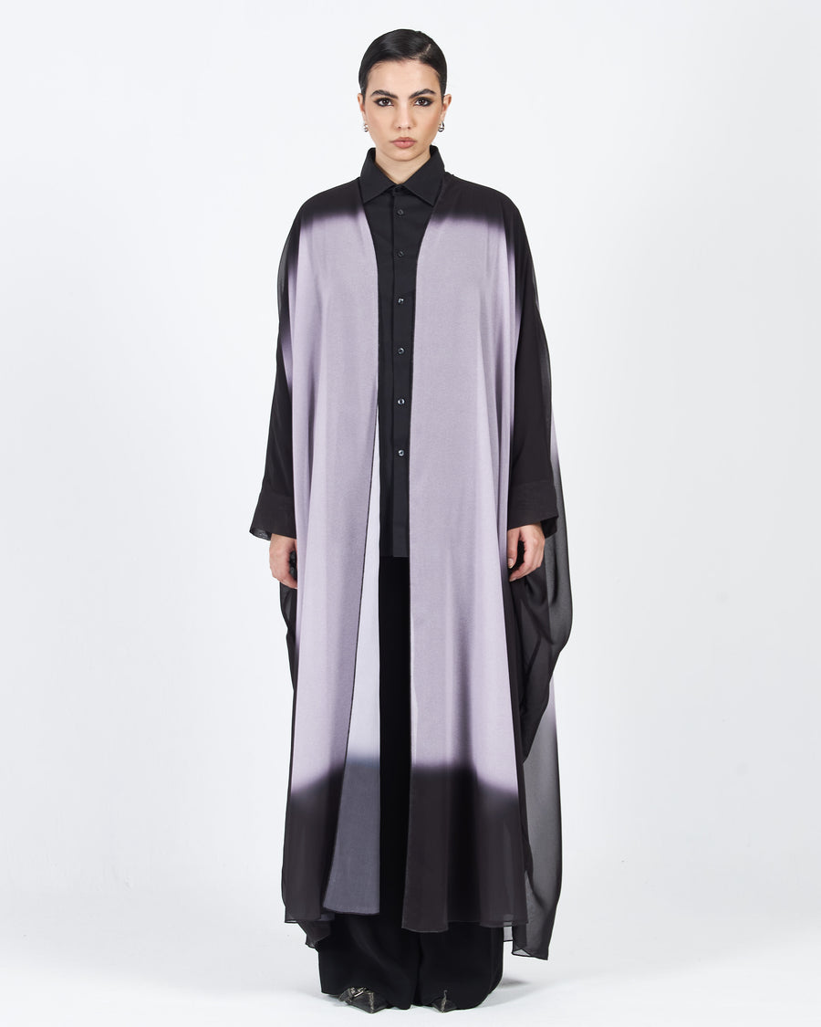 BOX-CUT CONTRAST ABAYA