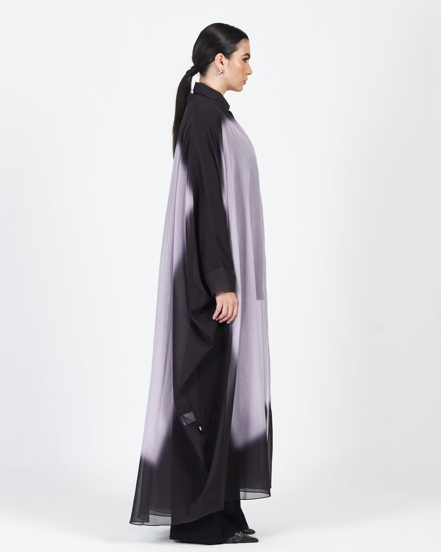 BOX-CUT CONTRAST ABAYA