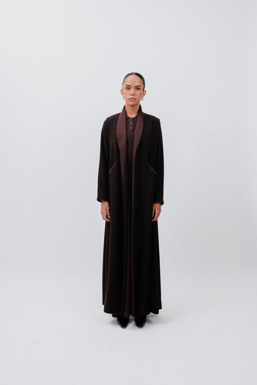 SILK ACCENT BLAZER ABAYA