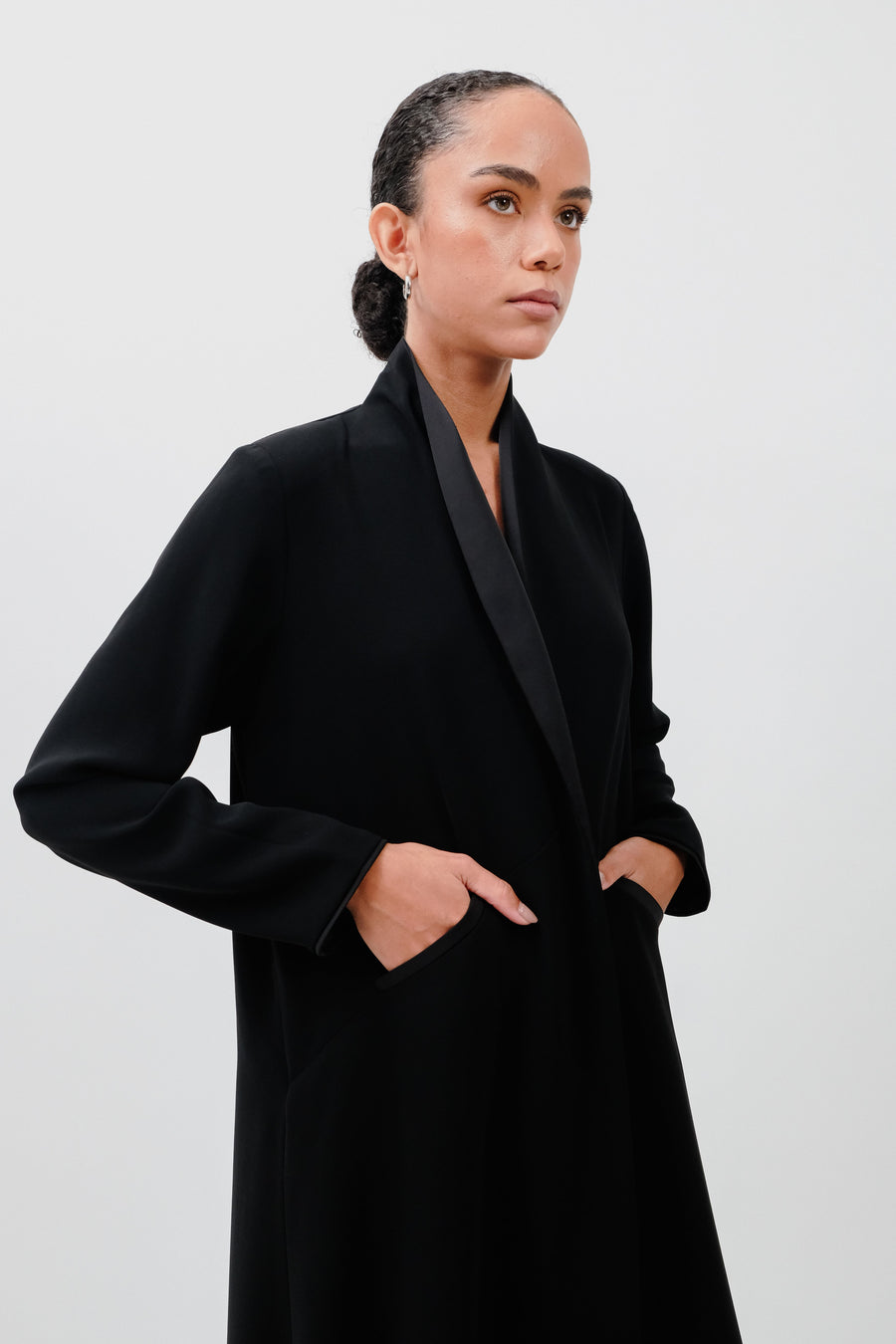 SILK ACCENT BLAZER ABAYA