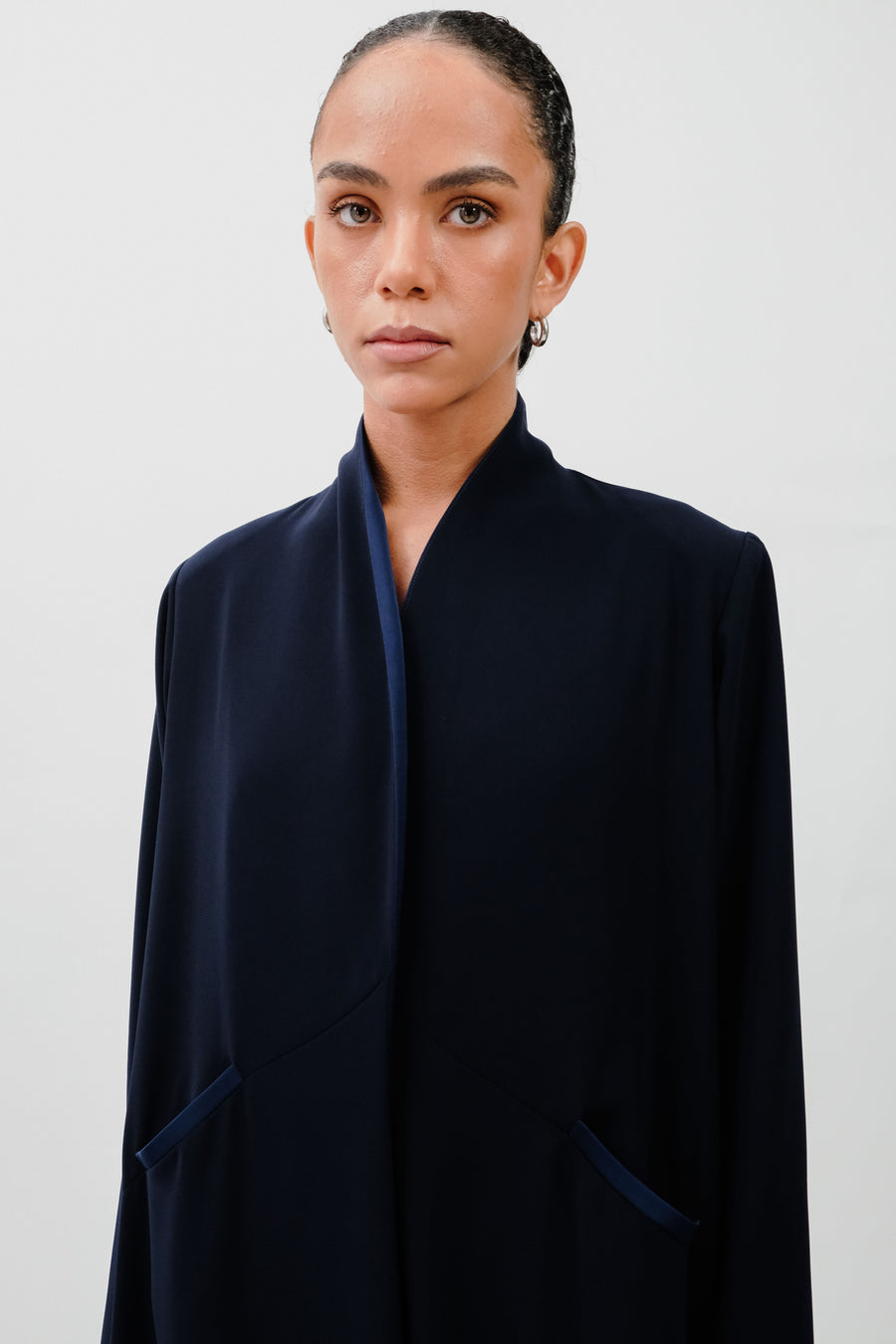 SILK ACCENT BLAZER ABAYA