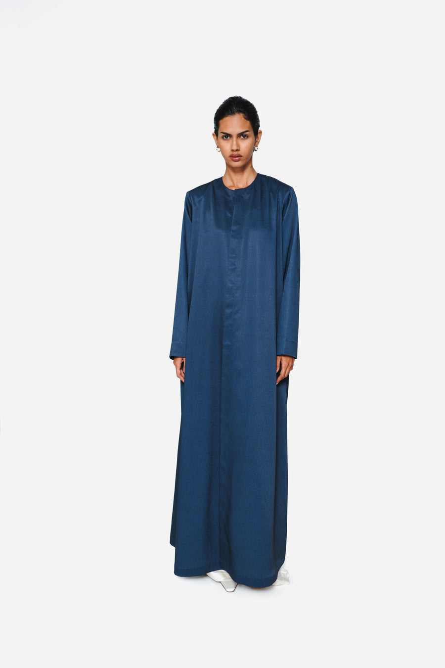 ROUND-NECKLINE PADDED SHOULDERS