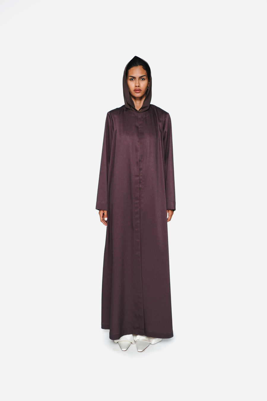 ROUND-NECKLINE PADDED SHOULDERS