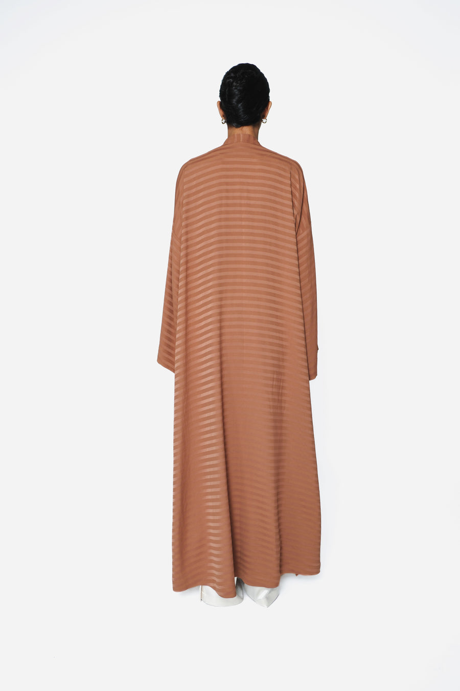 SILKY STRIPE ABAYA