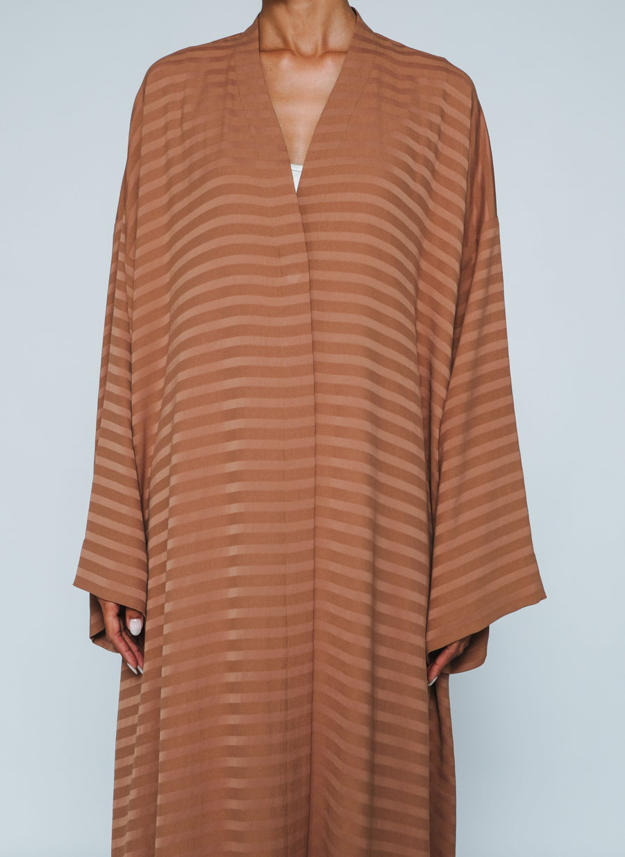 SILKY STRIPE ABAYA